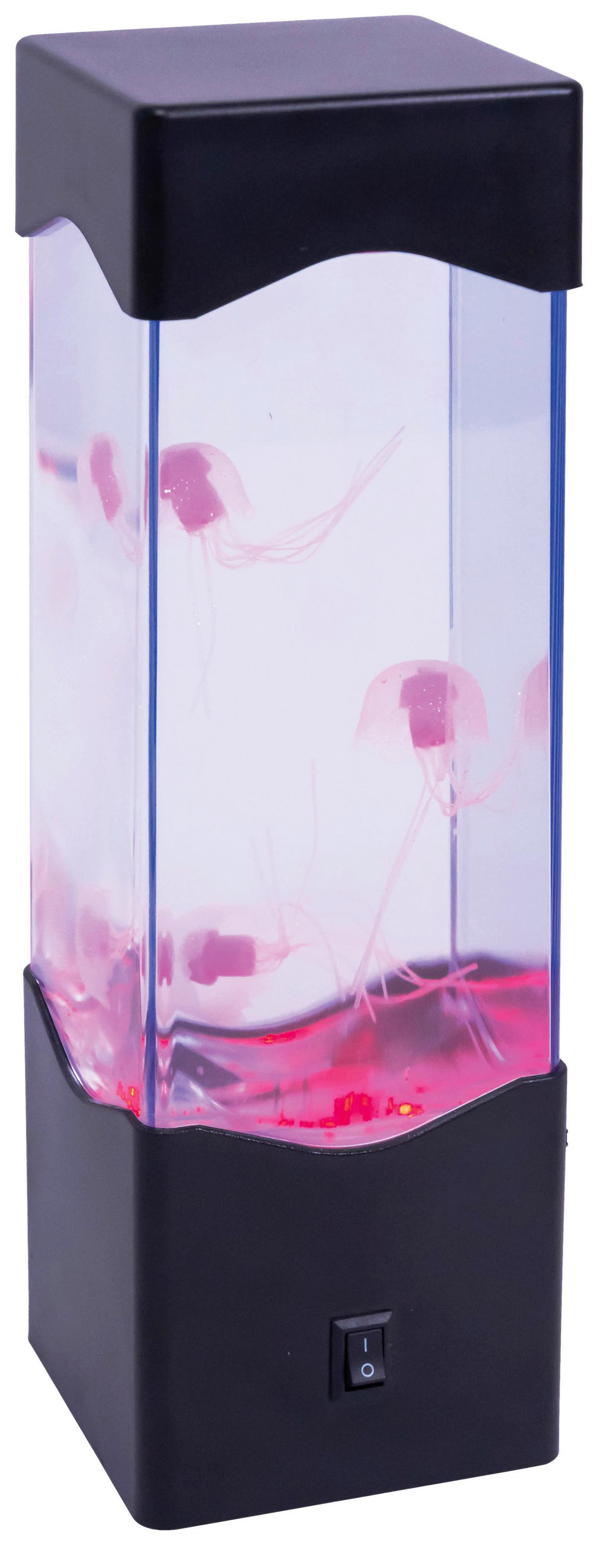 LED-Dekoleuchte Qualle in Schwarz/Transparent max. 1,2 W - Transparent/Schwarz, MODERN, Kunststoff (7,95/7,5/23cm) - Modern Living