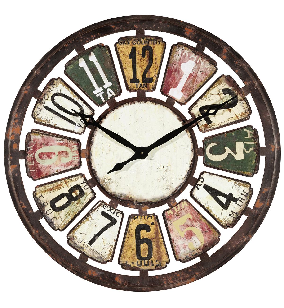 Wanduhr Andrea Ø ca. 80cm - Multicolor, LIFESTYLE, Holz (80cm) - Modern Living