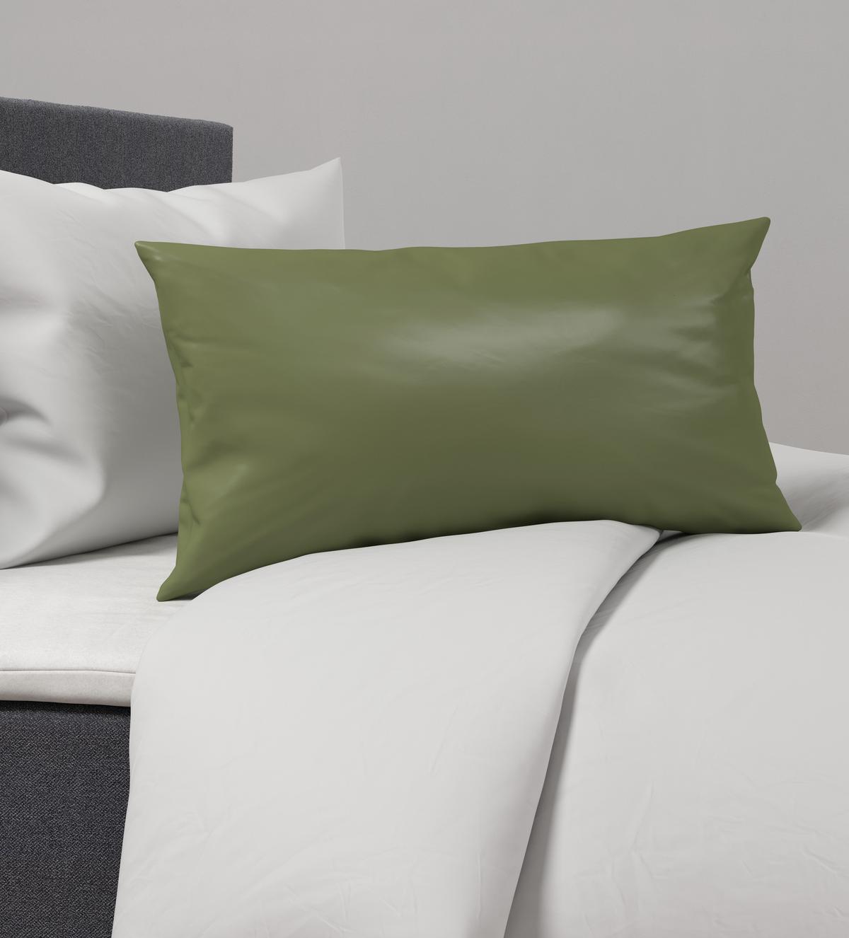 Kissenhülle Alex Uni in Olivgrün ca. 40x60cm - Olivgrün, MODERN, Textil (40/60cm) - Premium Living