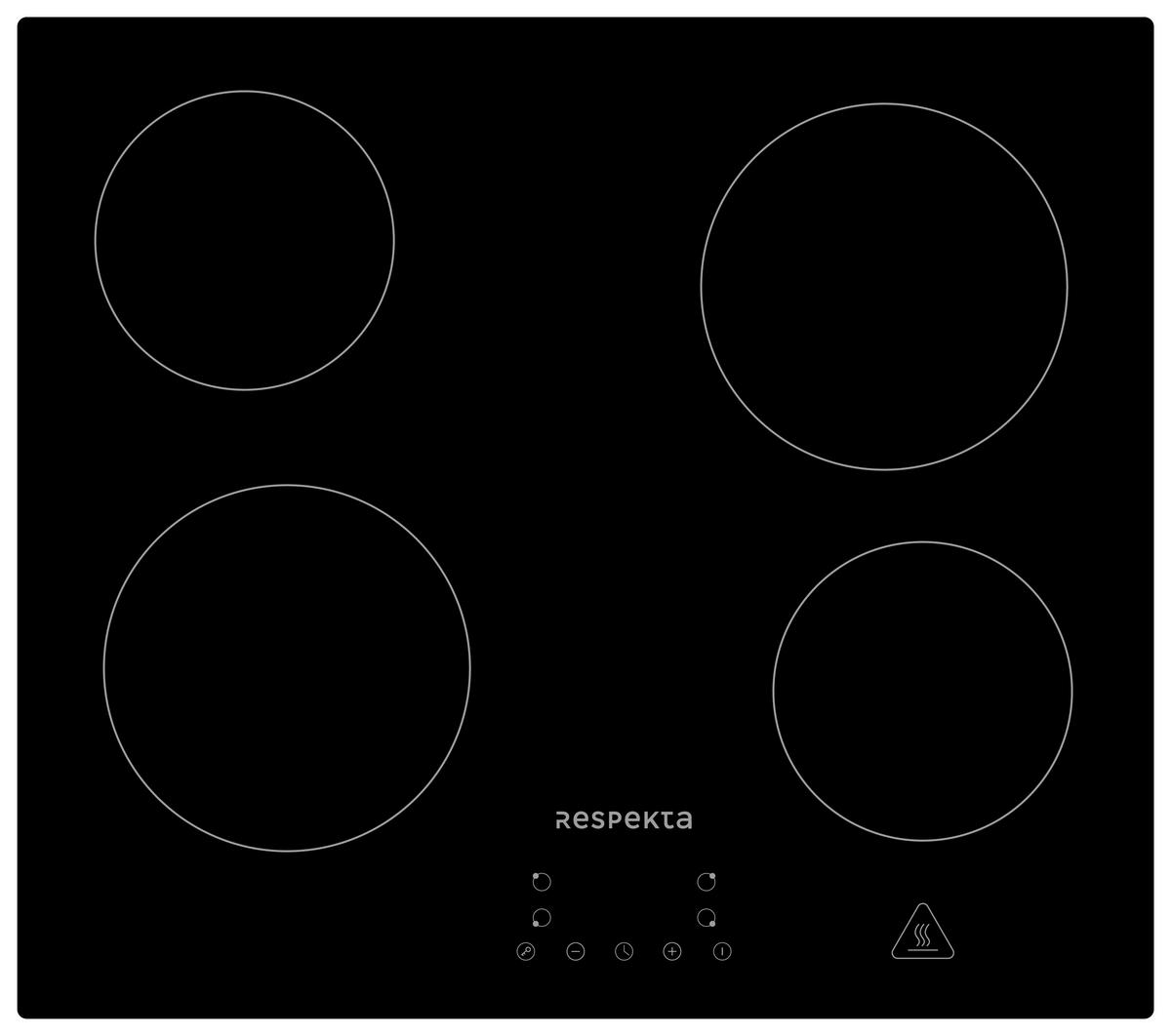 Backofenset ASET004400 ca. 59,5/59,5/56,5 cm Schwarz - Schwarz, Trend, Glas/Metall (59,5/59,5/56,5cm) - Respekta