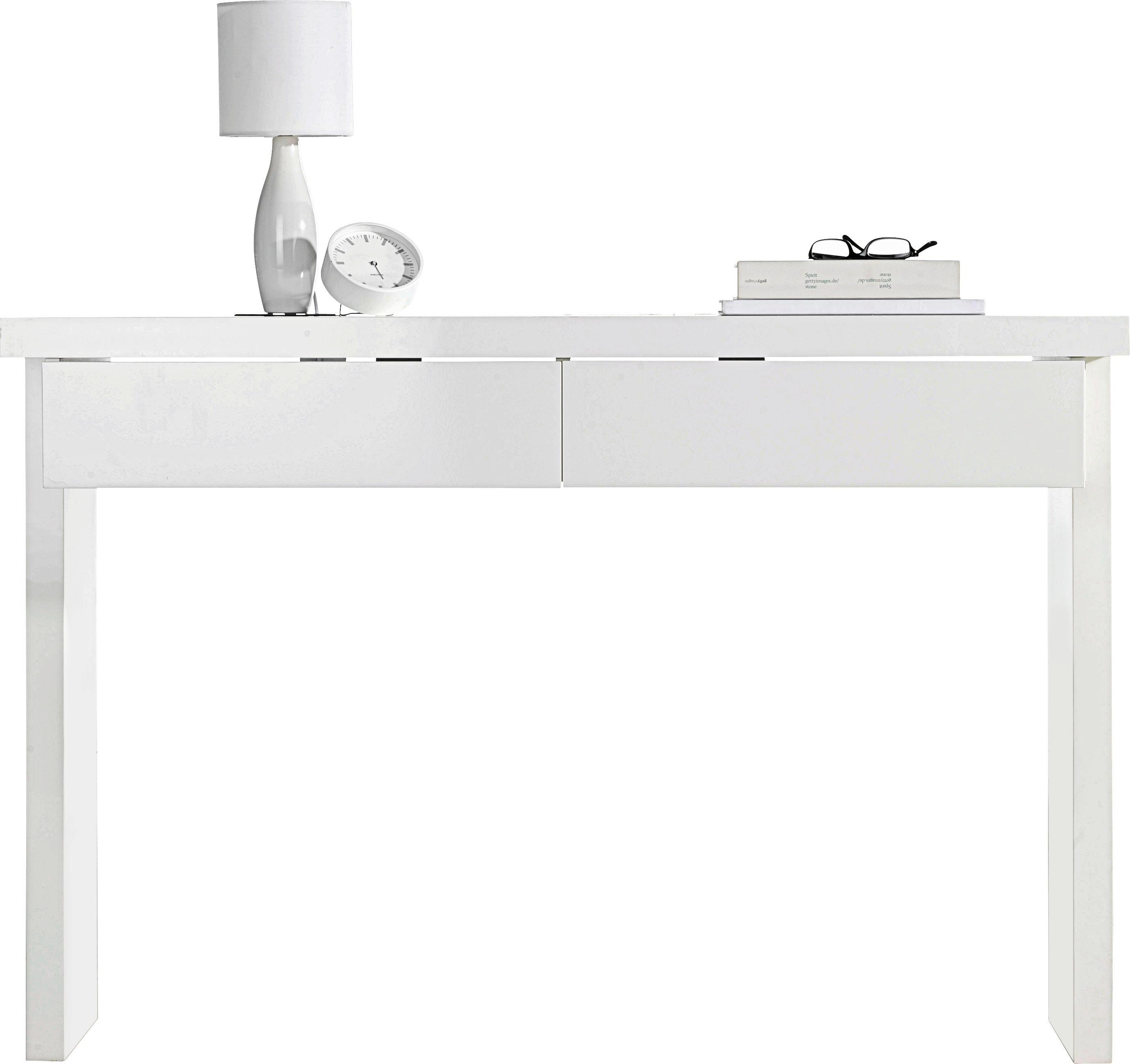 Konsolentisch Weiß Hochglanz - Weiß, LIFESTYLE, Holzwerkstoff (120/83/40cm) - Premium Living