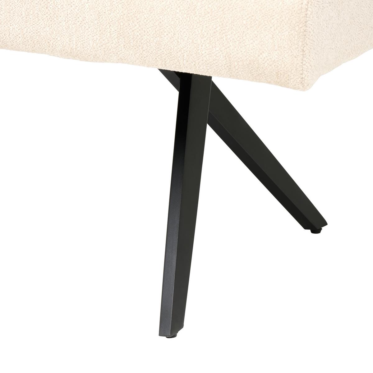 ŁAWKA NAROŻNA CHIOS - beżowy/czarny, Konventionell, metal/tkanina (150/190cm) - Livetastic