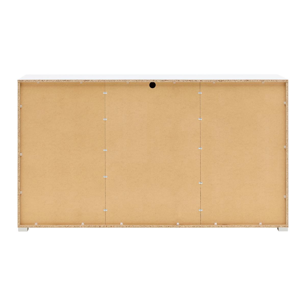 Sideboard Fun Plus Weiß/Eichefarben - Chromfarben/Eichefarben, MODERN, Holzwerkstoff/Metall (170/94/42cm) - Mömax