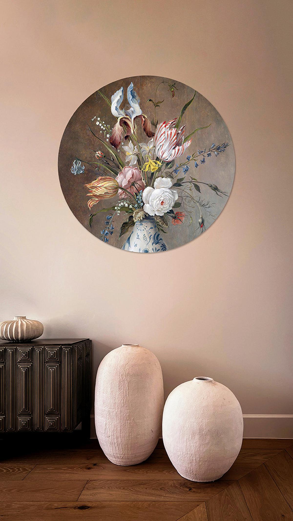 METALLBILD STILLEBEN MIT BLUMEN - Basics, Metall (60/0.3cm)