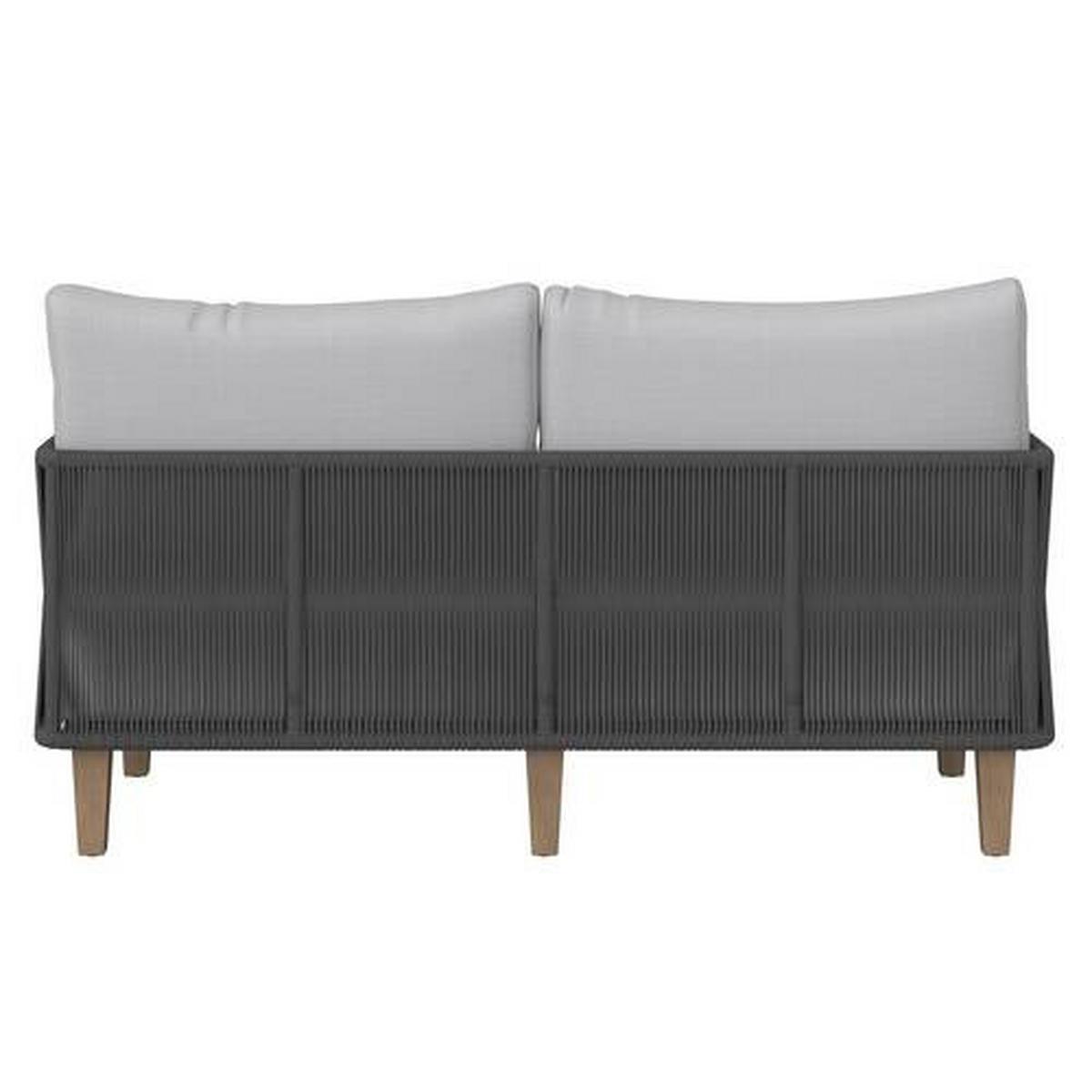 Garnitură grădină Malia - gri deschis/gri închis, Modern, lemn/metal (146/60/72cm) - Bessagi Garden