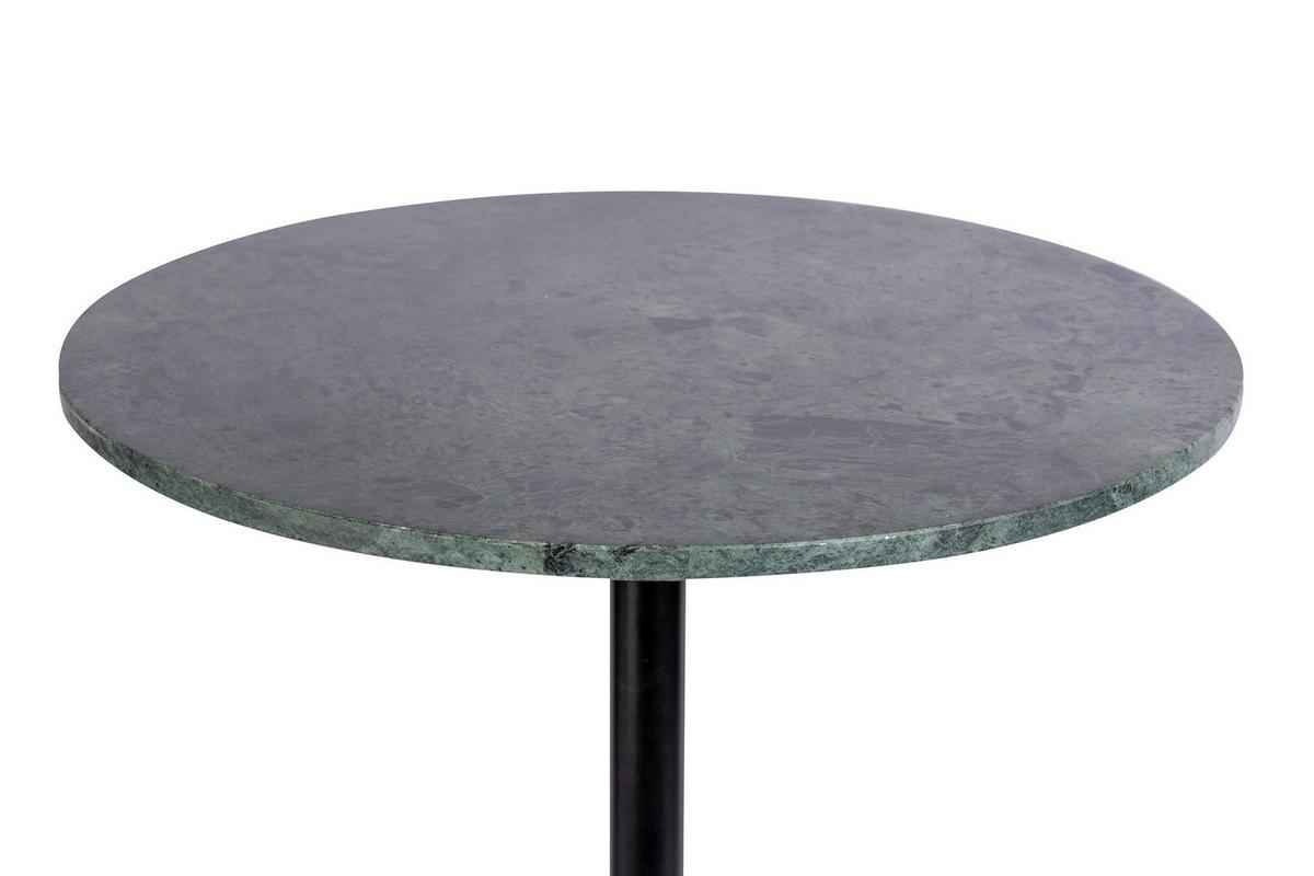 BEISTELLTISCH GORDON 125 GRÜN - Dunkelgrün/Schwarz, Design, Stein/Metall (46/46/48cm) - Kayoom