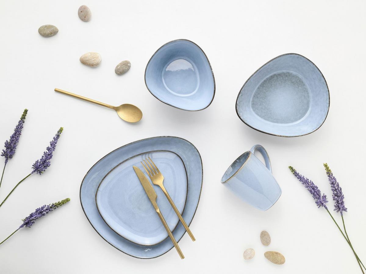 Kombinirani Servis Cloudy, 10-Delni Set - pastelno modra, Basics, keramika - Creatable