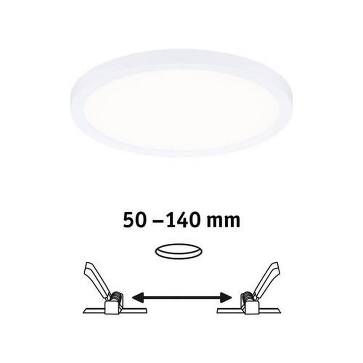 LED-Paneel Areo VariFit in Weiß max. 13 Watt - Weiß, Design, Kunststoff (17,5cm) - Paulmann
