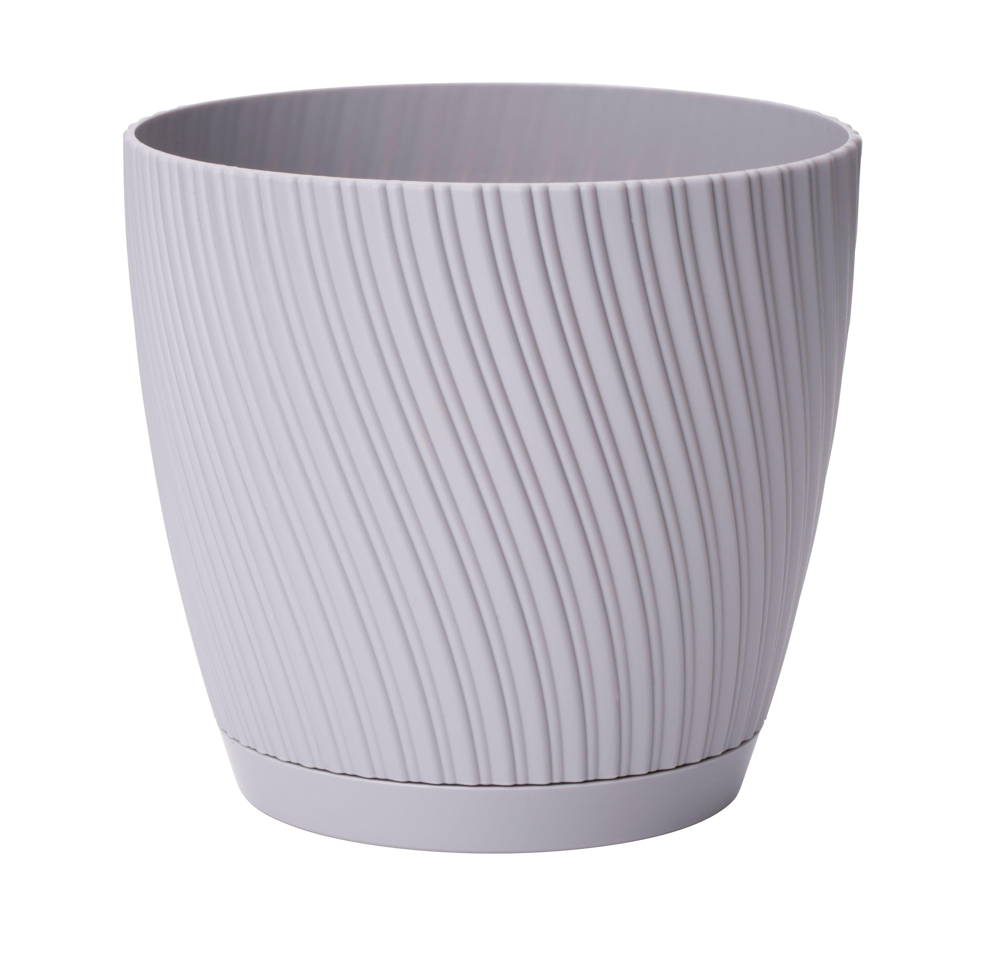 Übertopf Mira Complete ECO 13 Grau - Grau, KONVENTIONELL, Kunststoff (12,8/11,8cm) - Mömax