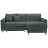Kutna Garnitura Lille - boje grafita/svijetlo smeđa, Moderno, tekstil/drvo (232/110/156cm) - Best Price