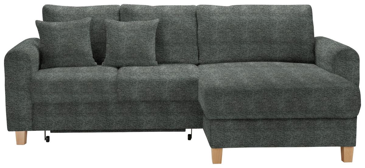 Kutna Garnitura Lille - boje grafita/svijetlo smeđa, Moderno, tekstil/drvo (232/110/156cm) - Best Price