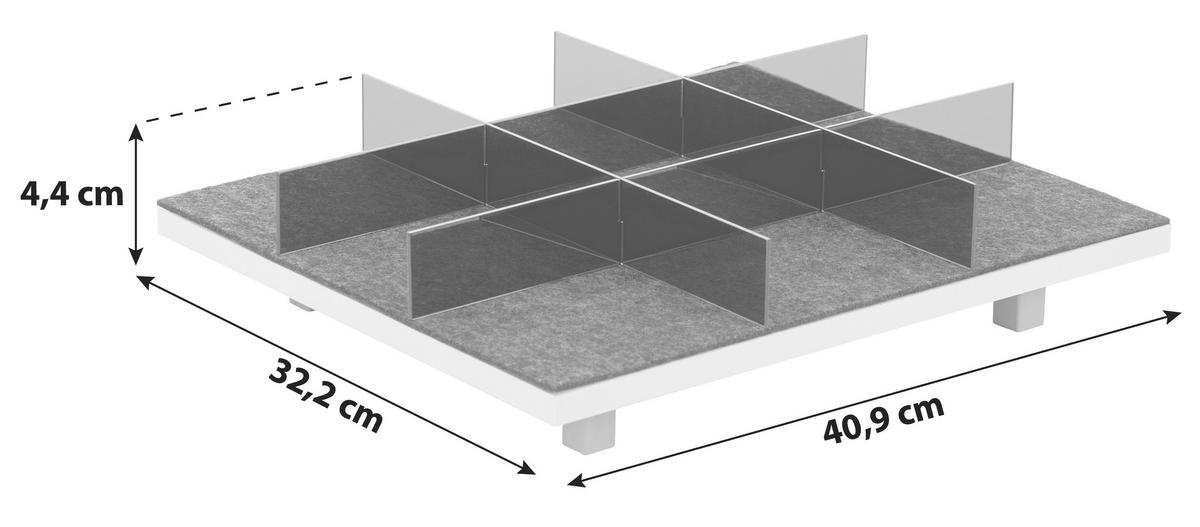 Inserție de sertare Unit - antracit, Modern, plastic (32,2/40,9/4,4cm) - Ondega