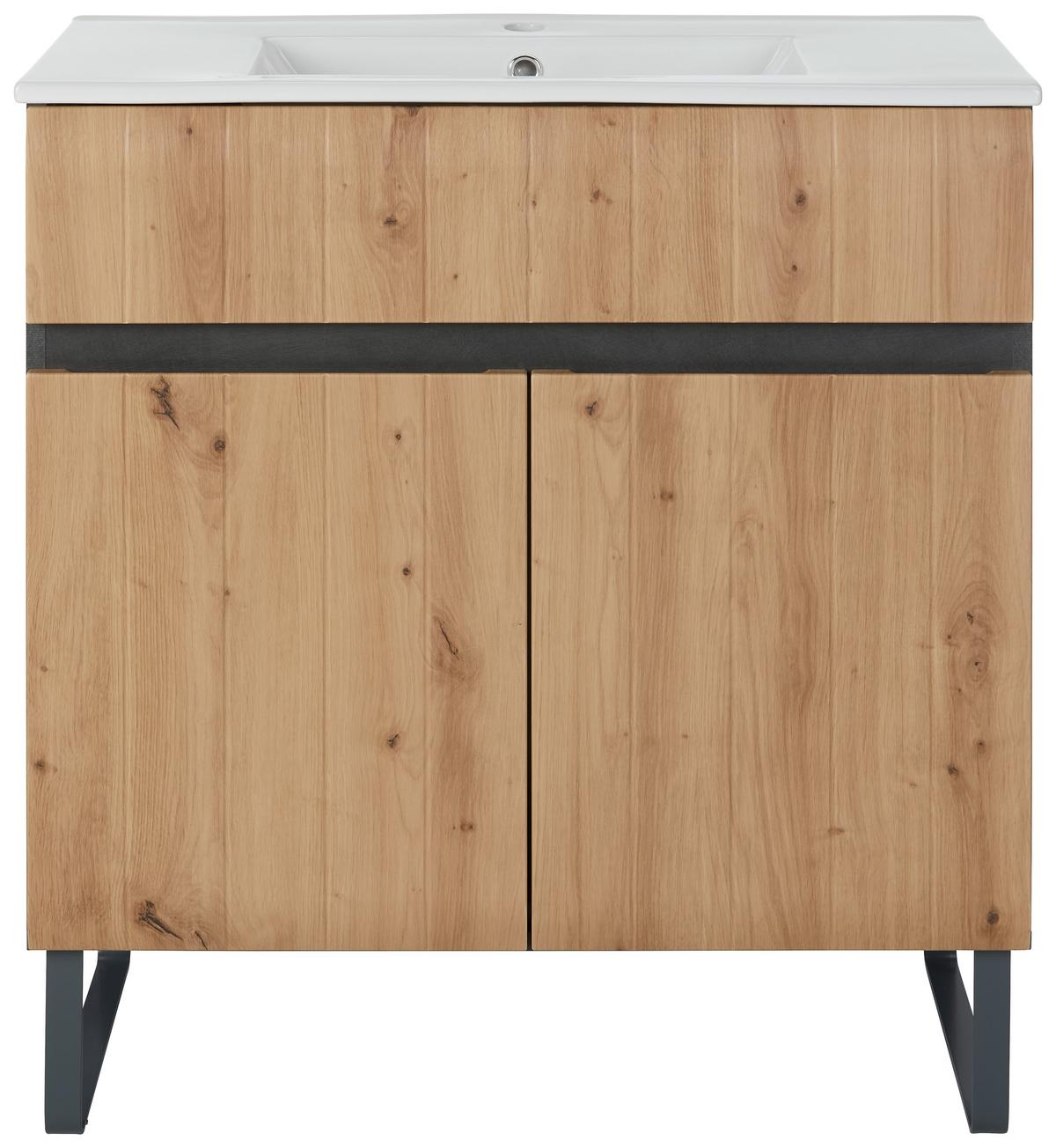 Waschtischkombi in Artisan Eiche - Modern, Holzwerkstoff (80/69/48cm) - Premium Living