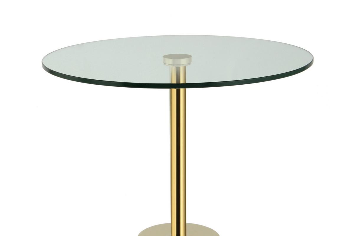 BEISTELLTISCH LANA 125 GOLD / SCHWARZ - Goldfarben/Schwarz, Design, Glas/Stein (46/46/53cm) - Kayoom