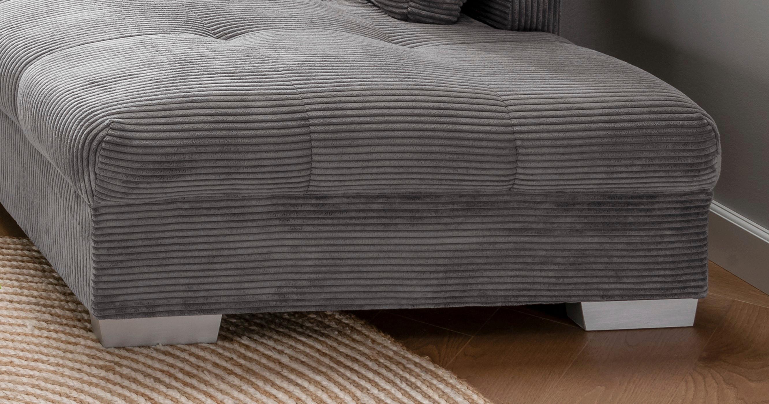HÖRNSOFFA ALVITO - silver/grå, Design, trä/textil (298/202cm) - P & B