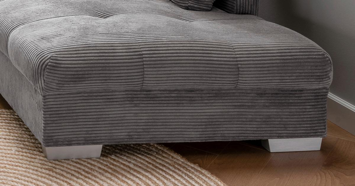 Colțar ALVITO - argintiu/gri, Design, textil (298/202cm) - MID.YOU