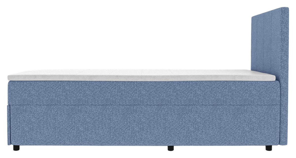 Boxbett Odin Blau ca. 120x200cm - Blau/Schwarz, KONVENTIONELL, Kunststoff/Textil (120/200cm) - Based