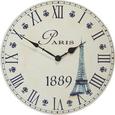 Wanduhr Eiffelturm, D: ca. 33cm - Sandfarben, ROMANTIK / LANDHAUS, Holz (33cm) - Mömax modern living Wanduhr Eiffelturm, D: ca. 33cm - Sandfarben, ROMANTIK / LANDHAUS, Holz (33cm) - Mömax modern living