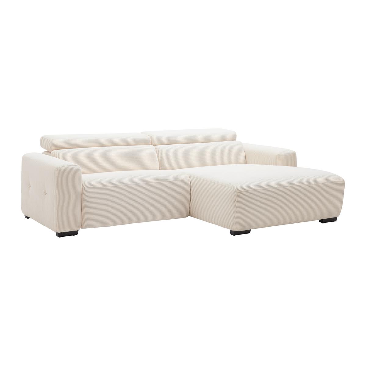 Canapé d'angle Bondico 255 Beige - beige/noir, Modern, métal/textile (255/170cm) - Mömax