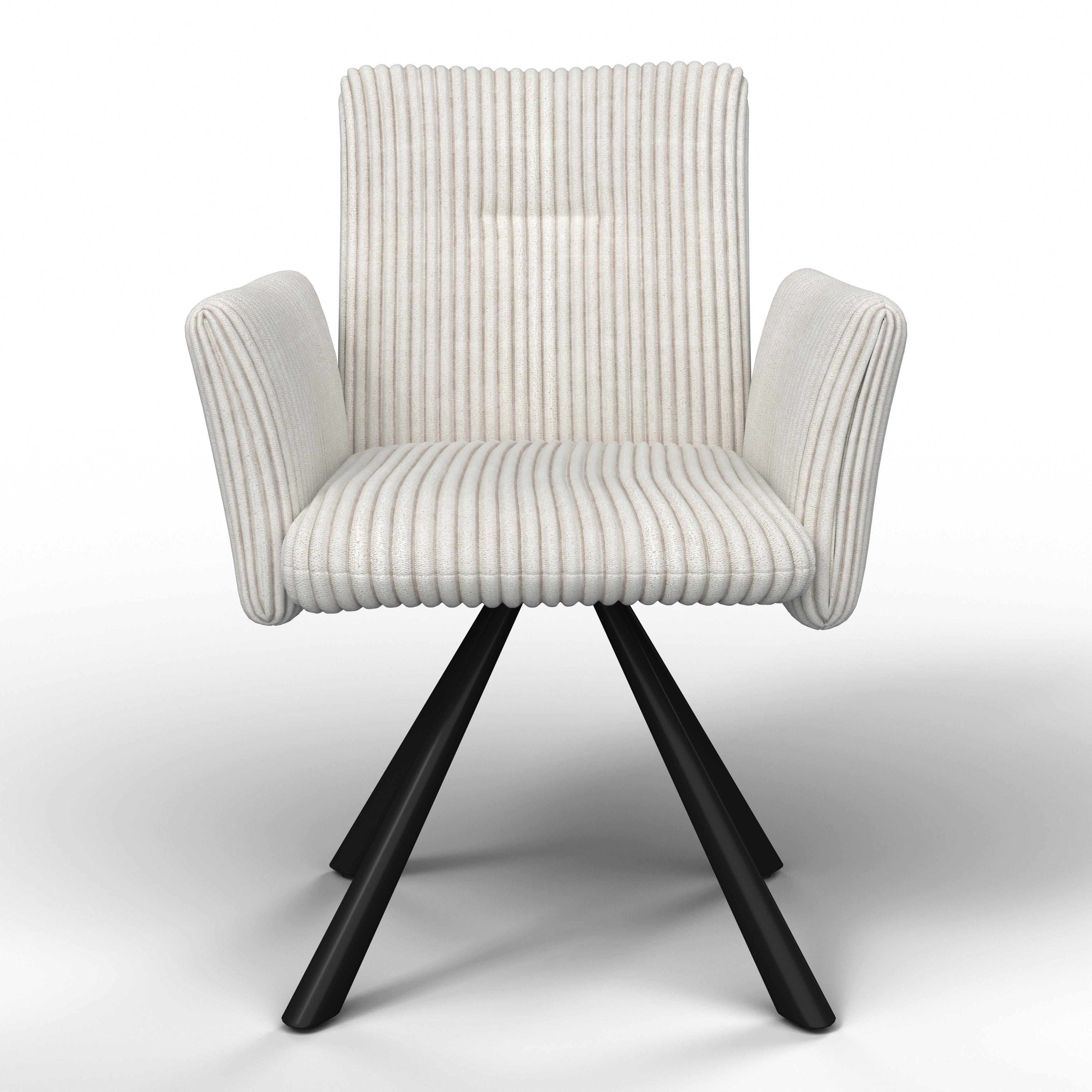 STOL MED ARMSTÖD JADE - beige/svart, Modern, metall/trä (64/87/63cm) - Bessagi Home