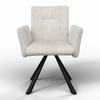 STOL MED ARMSTÖD JADE - beige/svart, Modern, metall/trä (64/87/63cm) - Bessagi Home