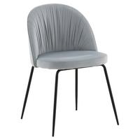 STUHL-SET WRINKLES - Hellgrau, Design, Textil/Metall (49/79.5/50cm) - Livetastic