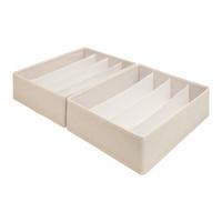 Aufbewahrungsboxen-Set Bras Beige, 2-teilig - Beige, Modern, Papier/Textil - Mömax