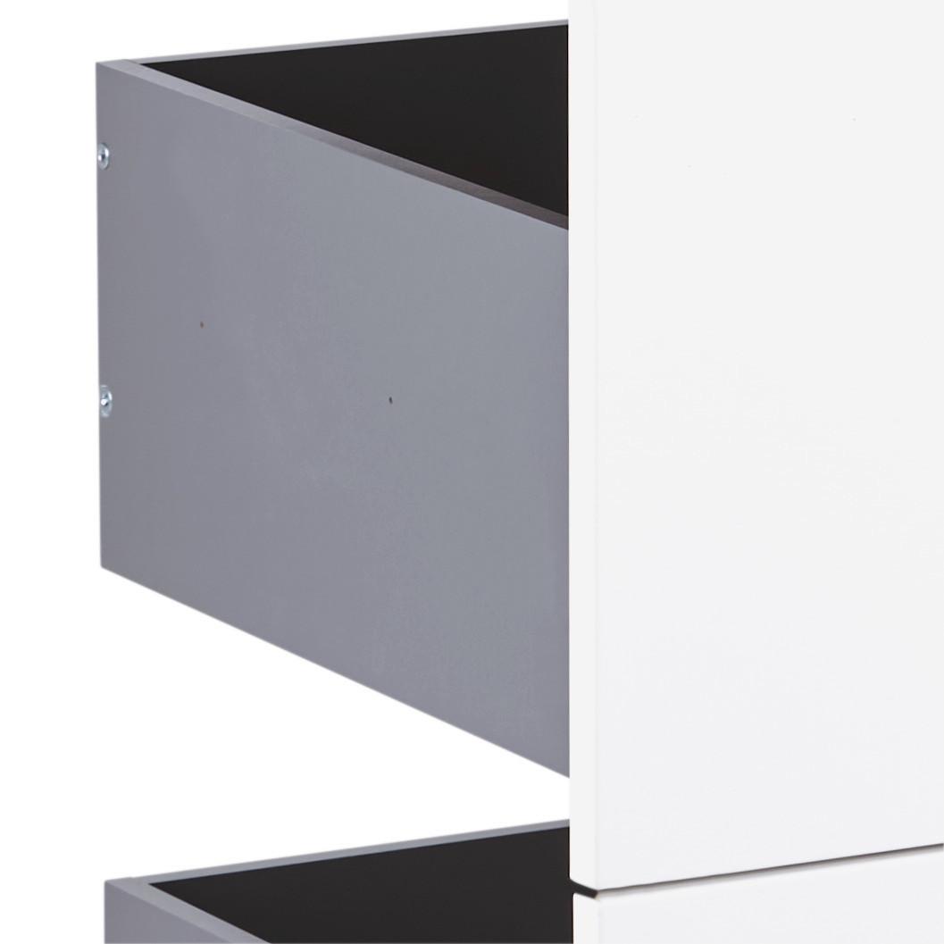 LÅDSET UNIT -BASED- - vit högglans, Modern, trämaterial (91/83/47cm) - Based