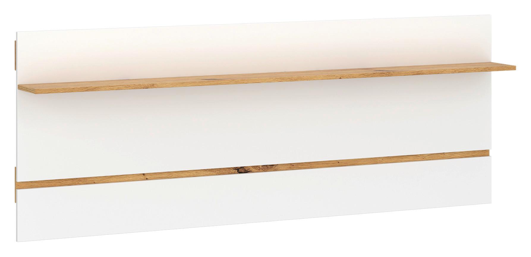 Panou de perete FOGGIA - alb/stejar Artisan, Trend, material pe bază de lemn (188,4/70/23,2cm) - Modern Living