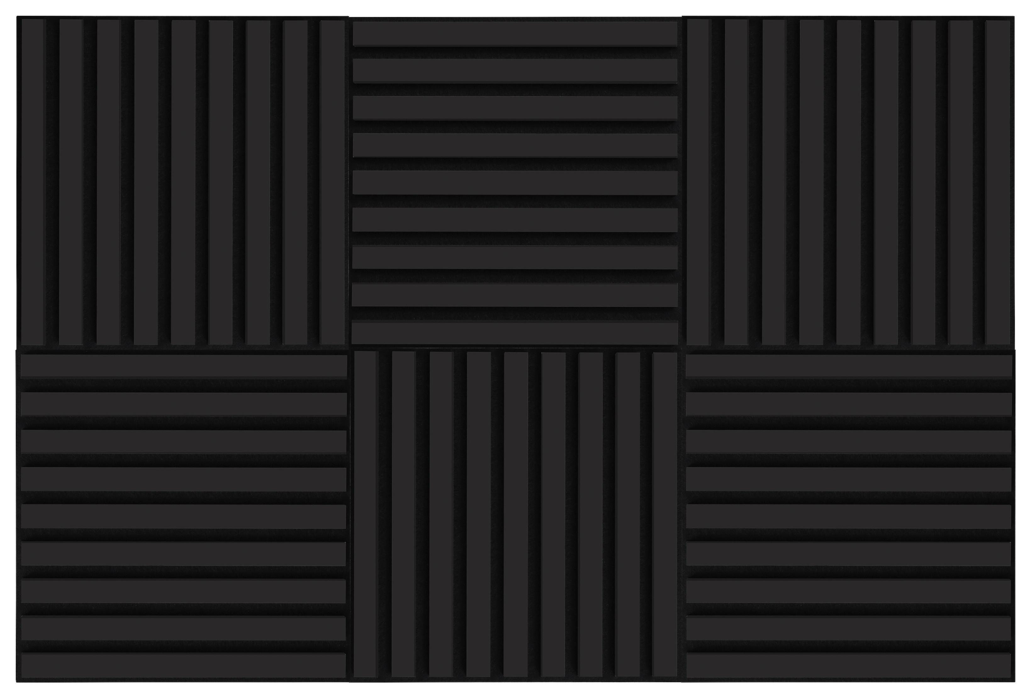 PANEL AKUSTYCZNY DP40 - czarny, Design, materiał drewnopochodny/tkanina (40/40/1,8cm) - Xora