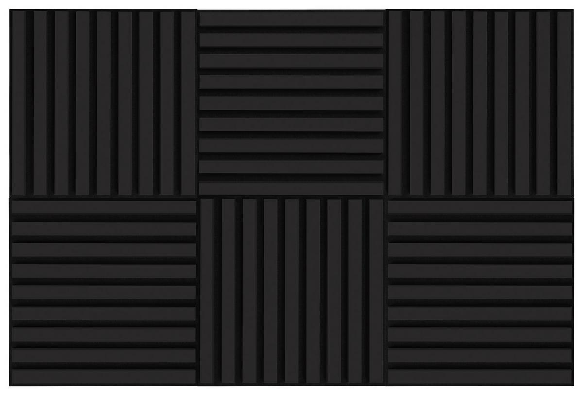 PANEL AKUSTYCZNY DP40 - czarny, Design, materiał drewnopochodny/tkanina (40/40/1,8cm) - Xora