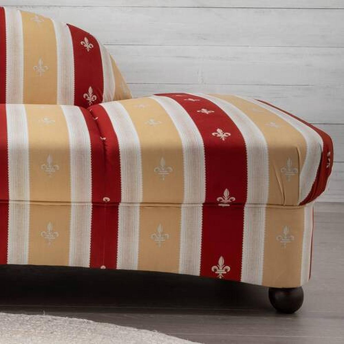 Ottomane Torello Rot Mikrofaser - Wengefarben/Rot, KONVENTIONELL, Holz/Textil (86/84/190cm) - Livetastic