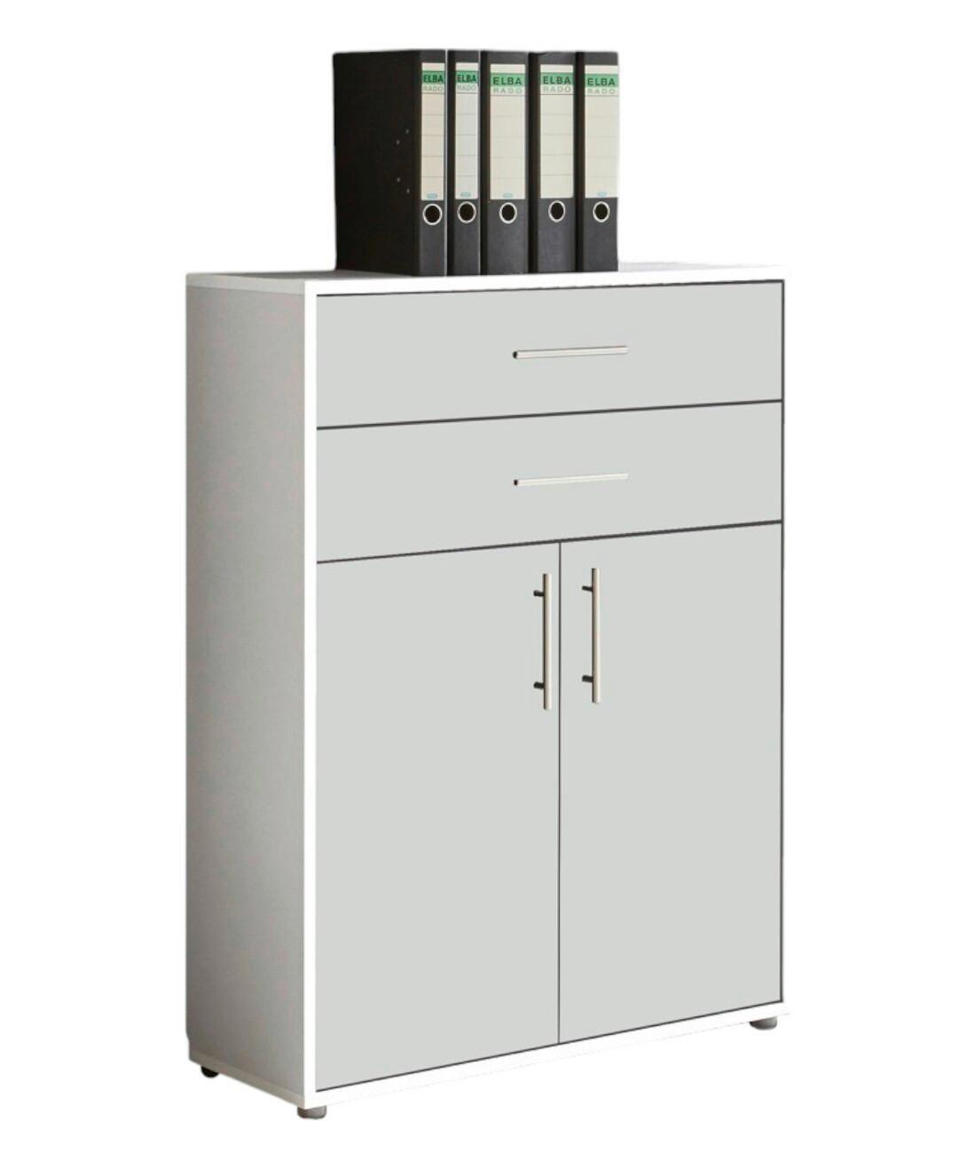 Aktenschrank Office Edition Weiß - Weiß, MODERN, Holzwerkstoff (84,5/114/33cm) - MID.YOU