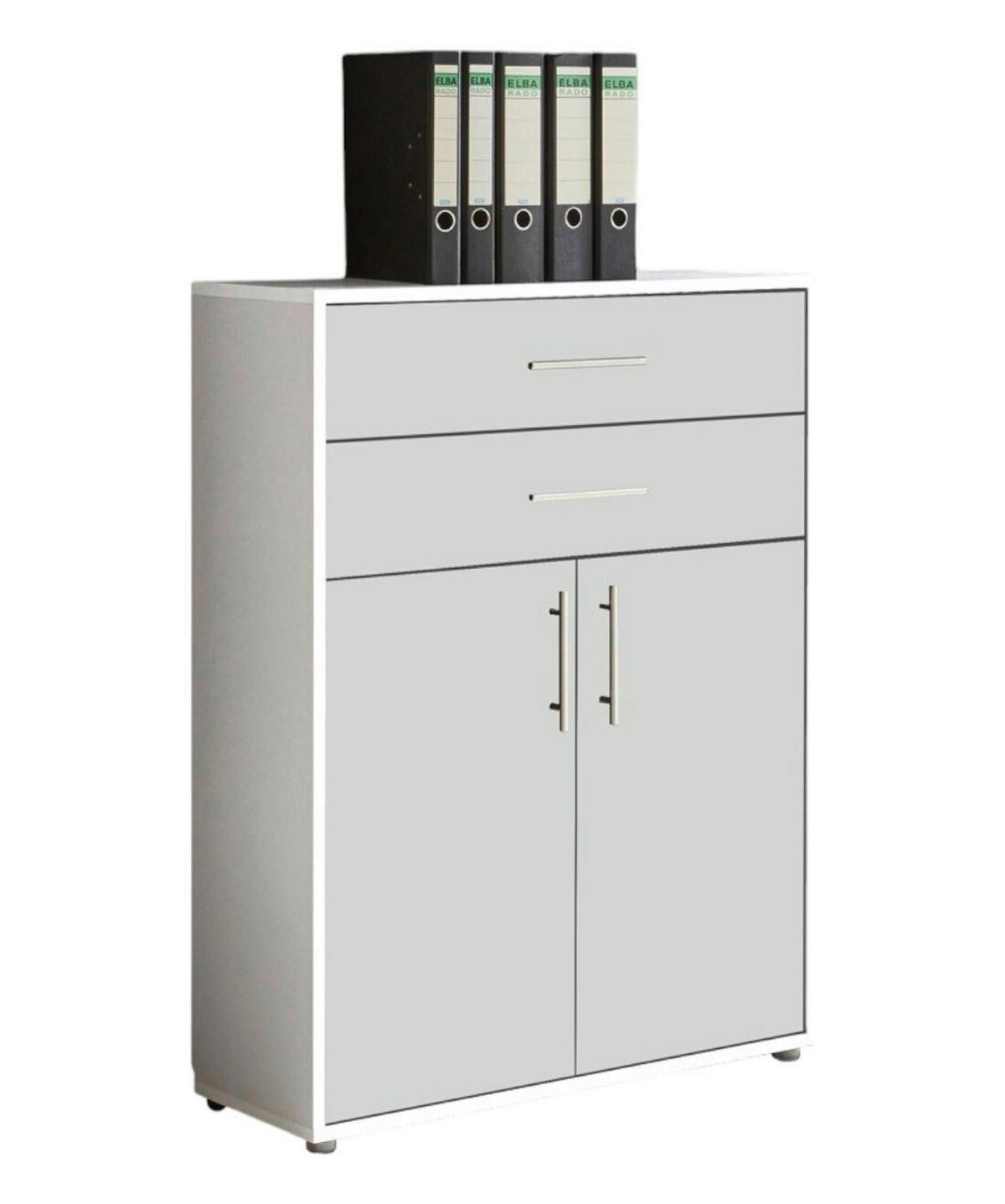 Aktenschrank Office Edition Weiß - Weiß, MODERN, Holzwerkstoff (84,5/114/33cm) - MID.YOU