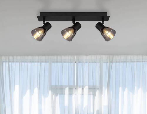 Reflektor Claude - črna, Design, kovina/steklo (40/7/15,5cm) - Globo