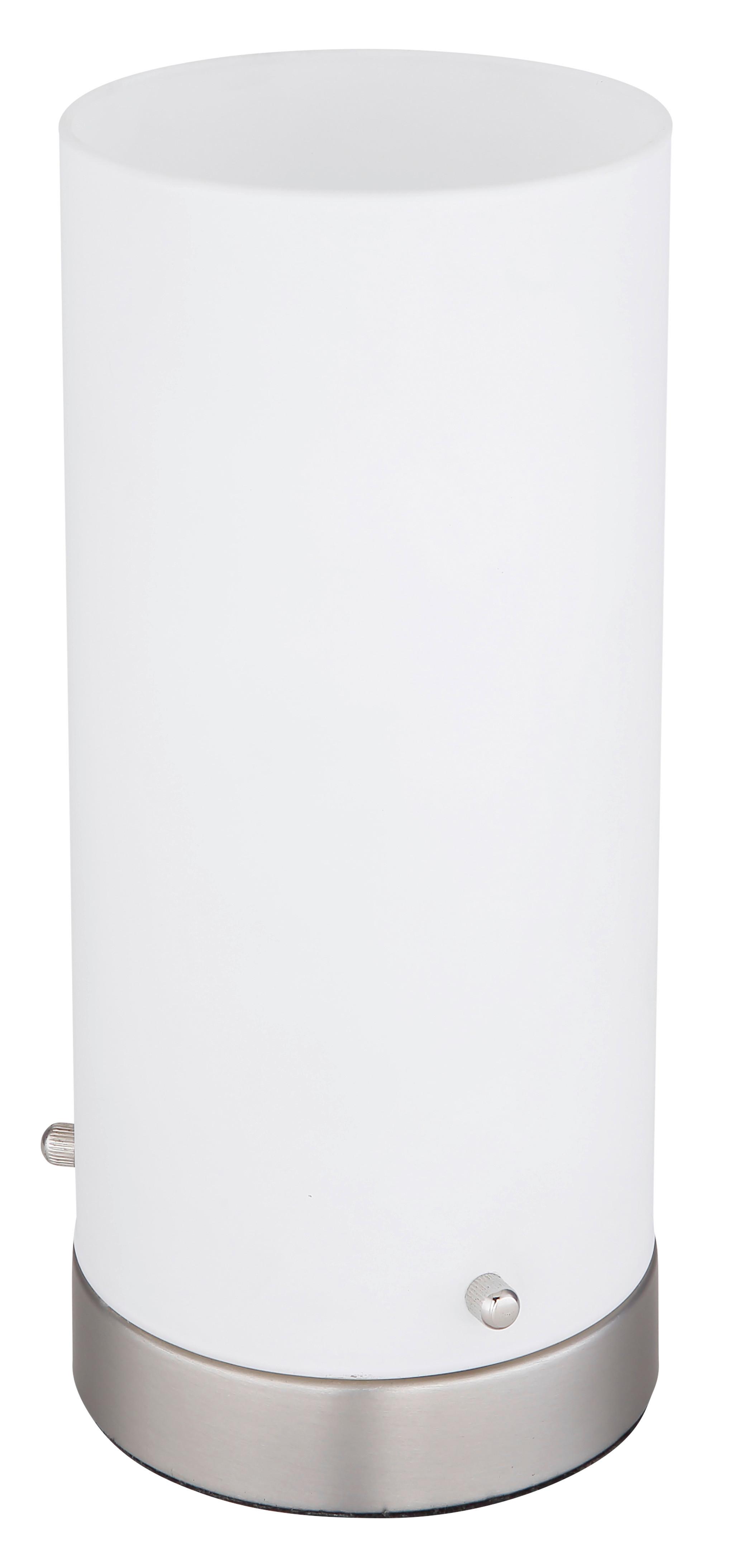 LED-Tischleuchte Cyli max. 4 Watt - Opal/Nickelfarben, Basics, Glas/Metall (11/24cm) - Globo