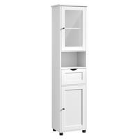 MIDISCHRANK BATHROOM CABINET - Weiß, MODERN, Glas/Holzwerkstoff (40/165/30cm) - MID.YOU