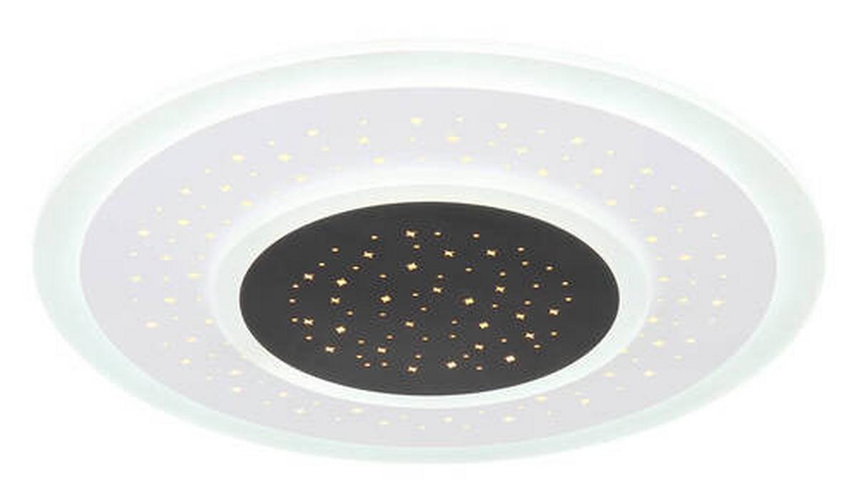 Led Mennyezeti Lámpa 46cm - fekete/opál, Design, műanyag/fém (46/5,5cm) - Globo