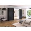 Ormar S Kliznim Vratima Feldkirch - srebrne boje/antracit, Moderno, drvni materijal/metal (315/210/62cm) - Modern Living