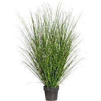 Kunstpflanze Gräser Grün/Gelb ca. 140cm - Gelb/Schwarz, Design, Kunststoff (140cm) - P & B