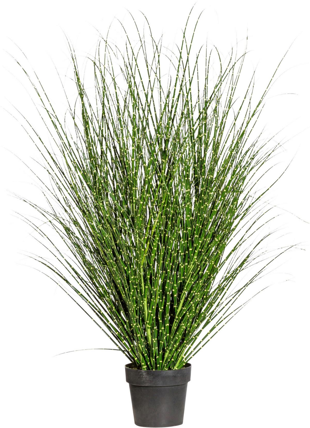 Kunstpflanze Gräser Grün/Gelb ca. 140cm - Gelb/Schwarz, Design, Kunststoff (140cm) - P & B