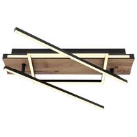 Stropna Led-svetilka Colli, S Sijalko - črna/temno rjava, Design, kovina/umetna masa (120/88/12cm) - Globo