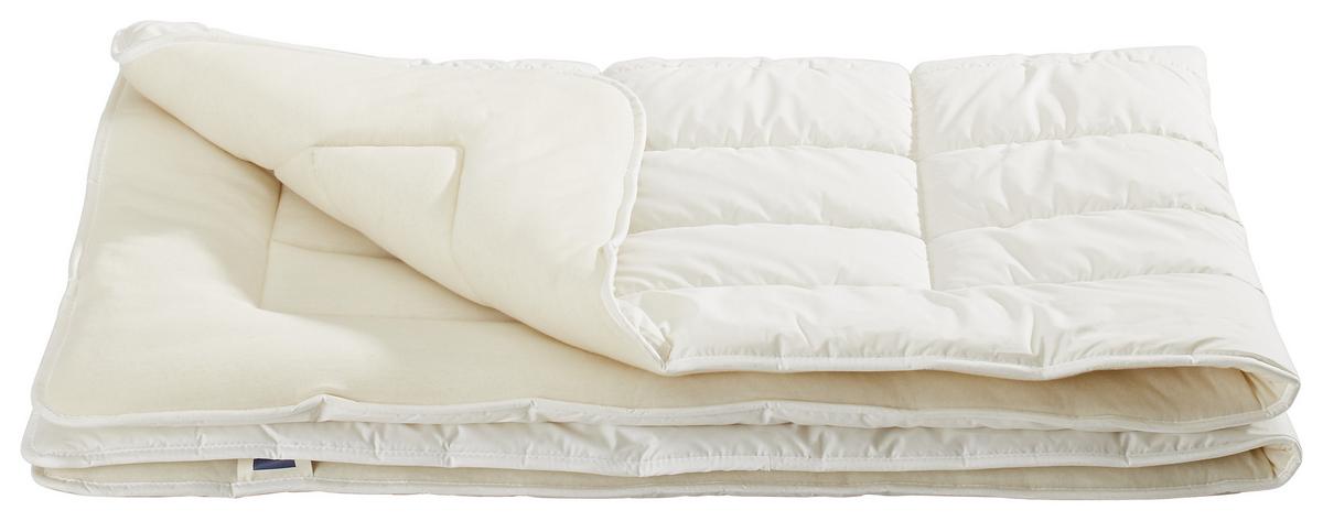 KOŁDRA CAŁOROCZNA COSIDORM UNO - kremowy, Basics, materiały naturalne/tkanina (135/200cm) - Billerbeck