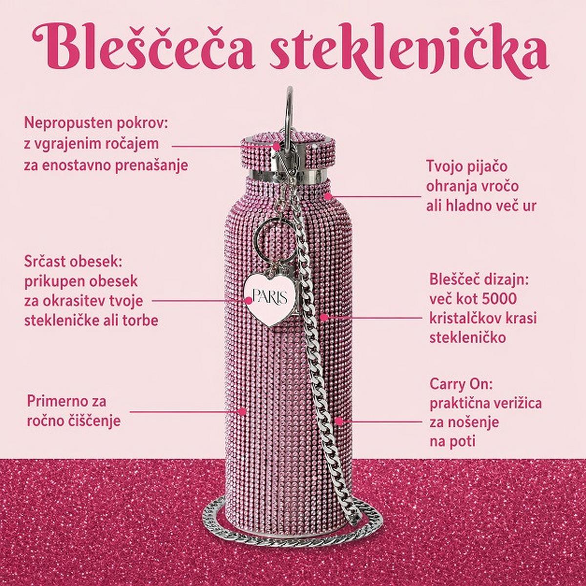 Izolirna Steklenica Paris Hilton - pink, Design, kovina (9/9/29cm) - Paris Hilton