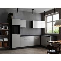 Kotna Kuhinja Brez Aparatov Oliver, 280x172cm - srebrne barve/siva, Design, kovina/leseni material (280/172cm) - Respekta