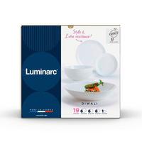 Tányérkészlet Diwali - fehér, Konventionell, Üveg