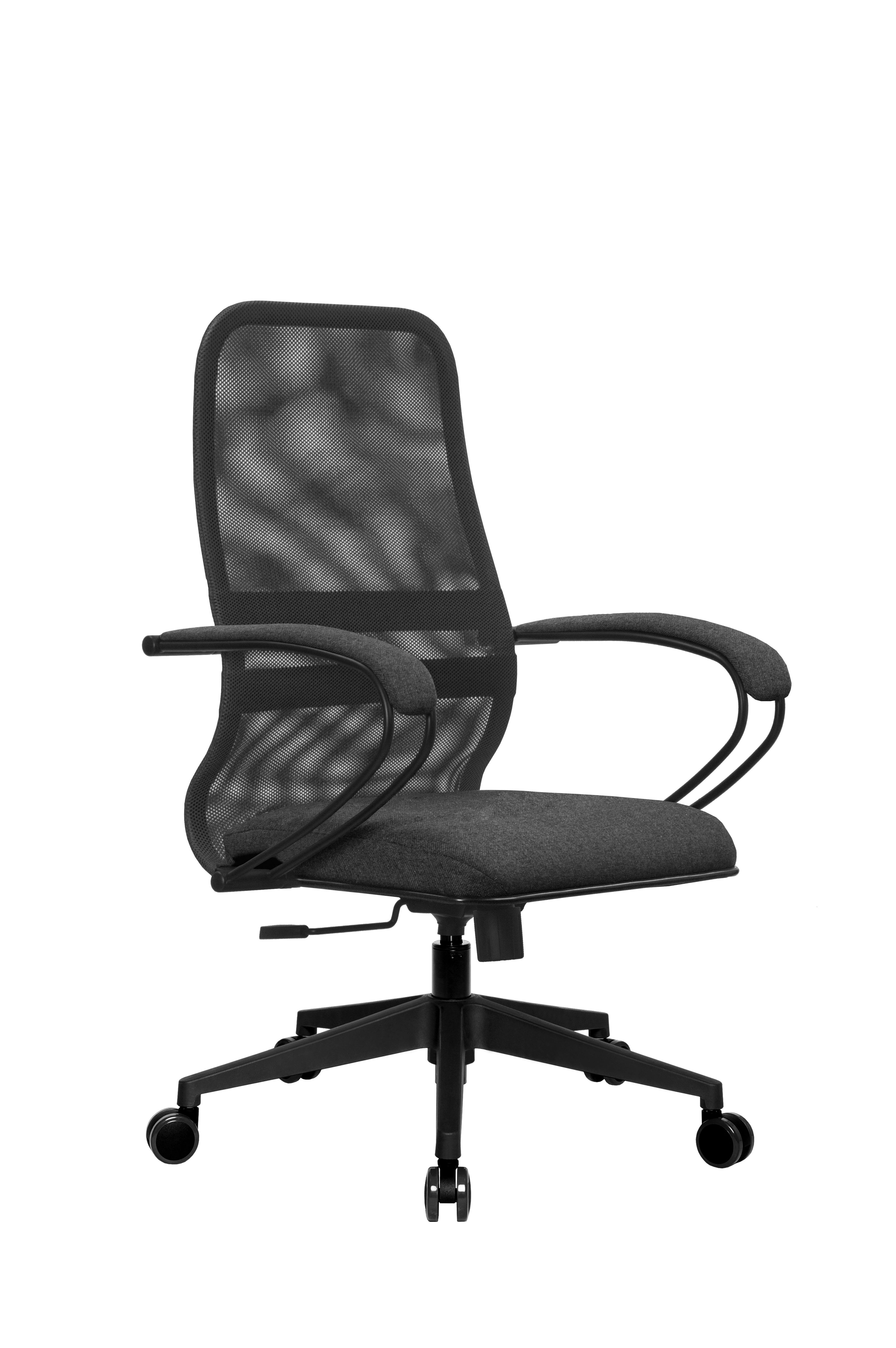 Pisarniški Stol Mavius, Črna, Siva - siva/črna, Moderno, kovina/umetna masa (68/118-130/71cm) - Premium Living