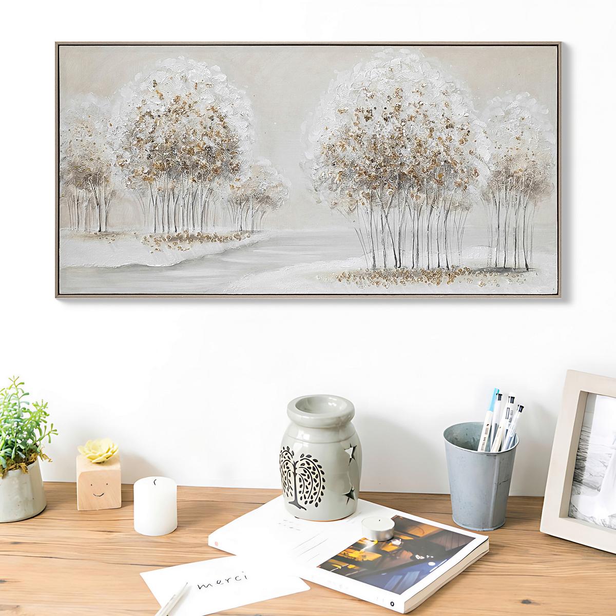 Slika S Okvirom Aube 122x62cm - prirodne boje/bež, Moderno, drvo/tekstil (122/62/4,5cm) - Mömax