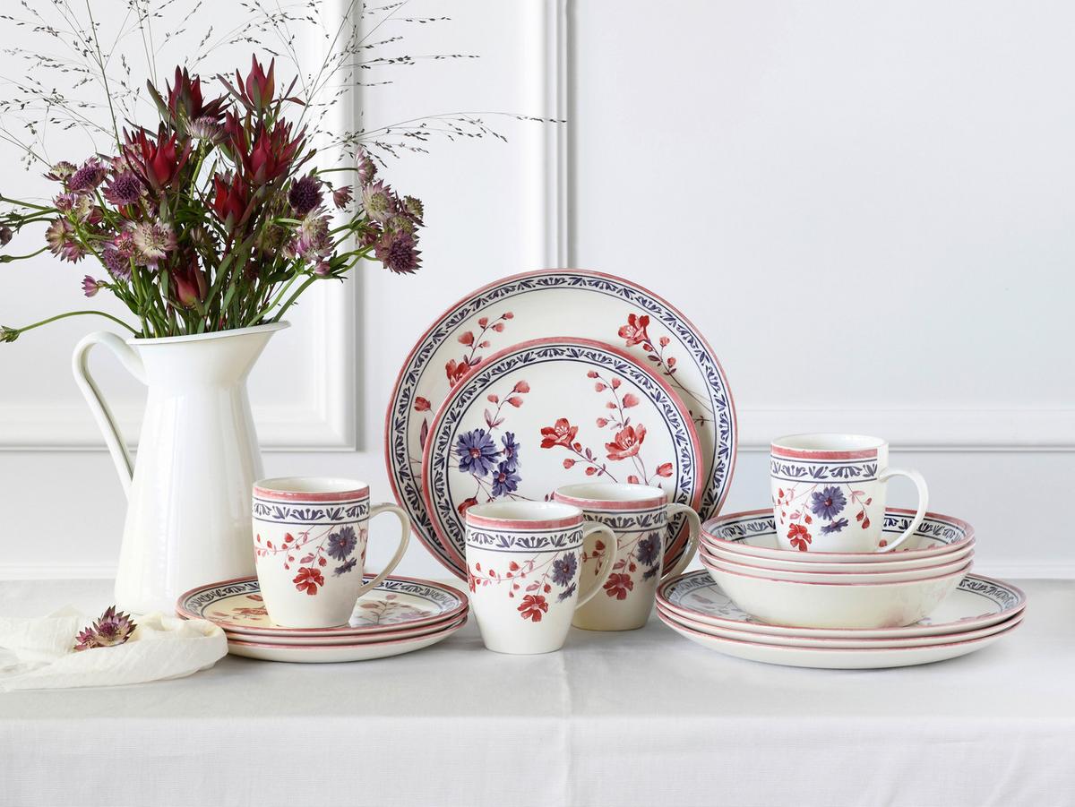 Kombinirani Servis Cottage Bunt, 16-Delni - večbarvno, Basics, keramika - Creatable