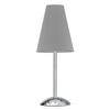 Tischleuchte Richard Grigio Grau/Chrom max. 22 Watt - Chromfarben/Grau, KONVENTIONELL, Textil/Metall (20/54cm)